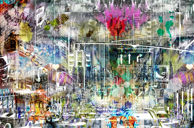 Fototapeta komiksowe miasto Nowy Jork