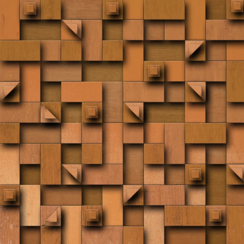 Fototapeta drewniane klocki z efektem 3D