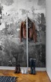 Fototapeta przypominająca beton, kamień w odcieniach szarości