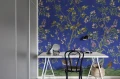 Fototapeta drzewa, egzotyczne ptaki, motyle kobalt