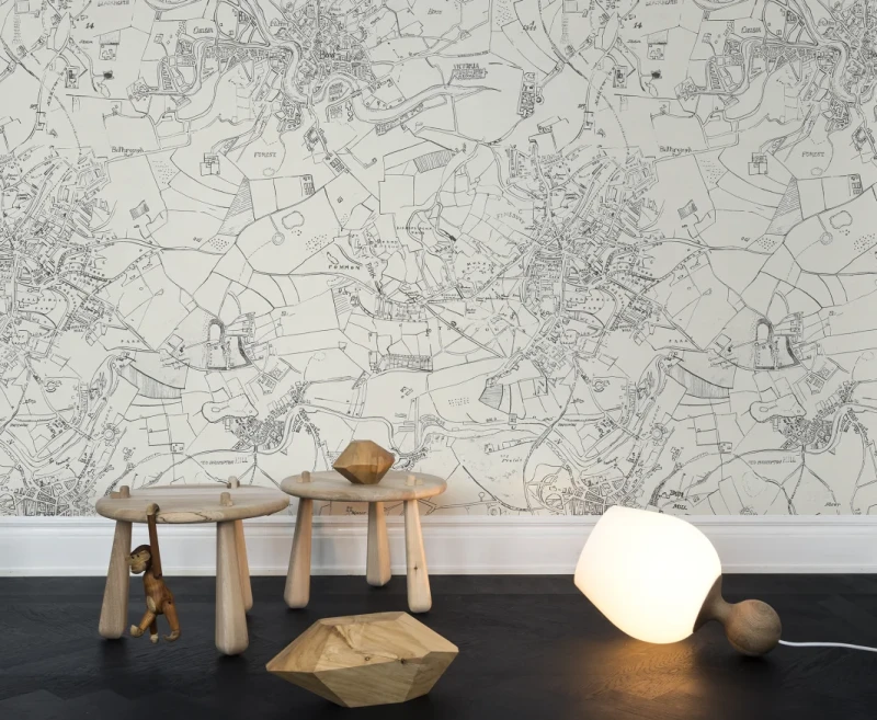 Fototapeta narysowana graficznie mapa Londynu