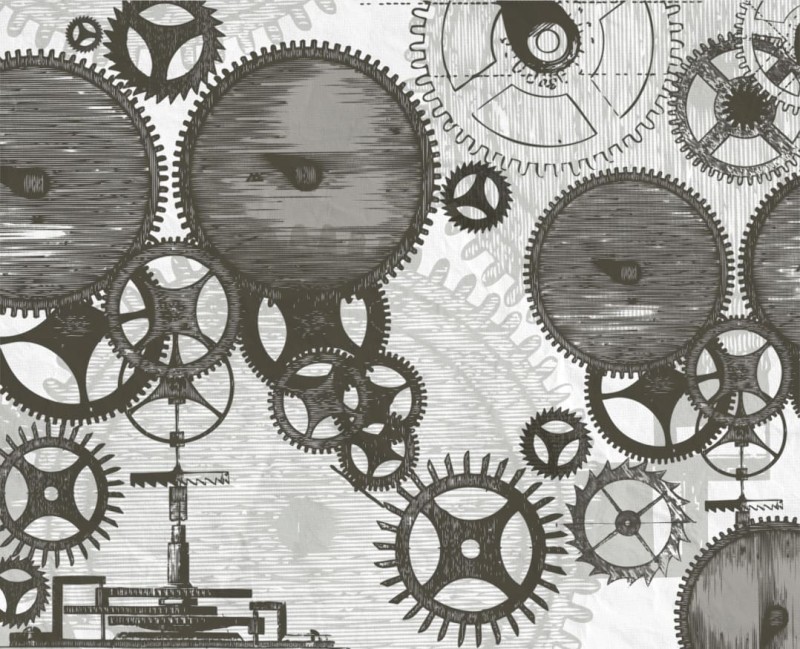 Fototapeta przedstawiająca mechanizm maszyny