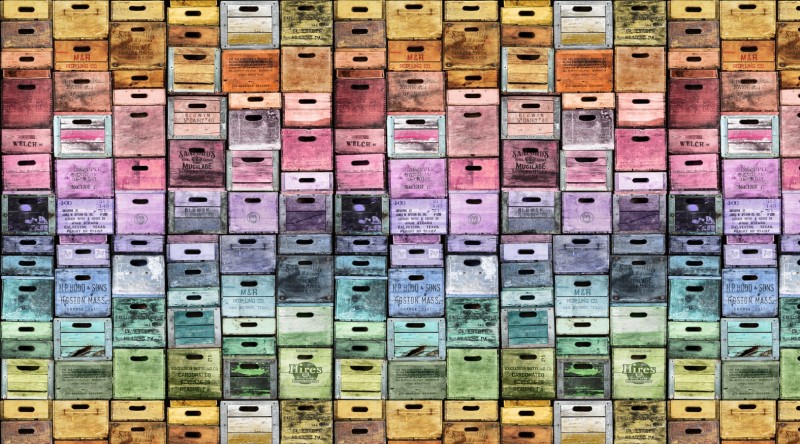 Fototapeta przedstawiająca kolorowe pudełka