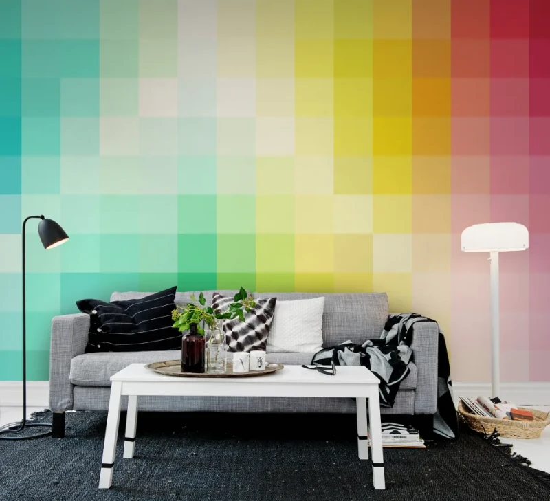 Fototapeta geometryczna kolorowe kwadraty