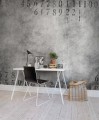 Fototapeta szary beton z cyframi