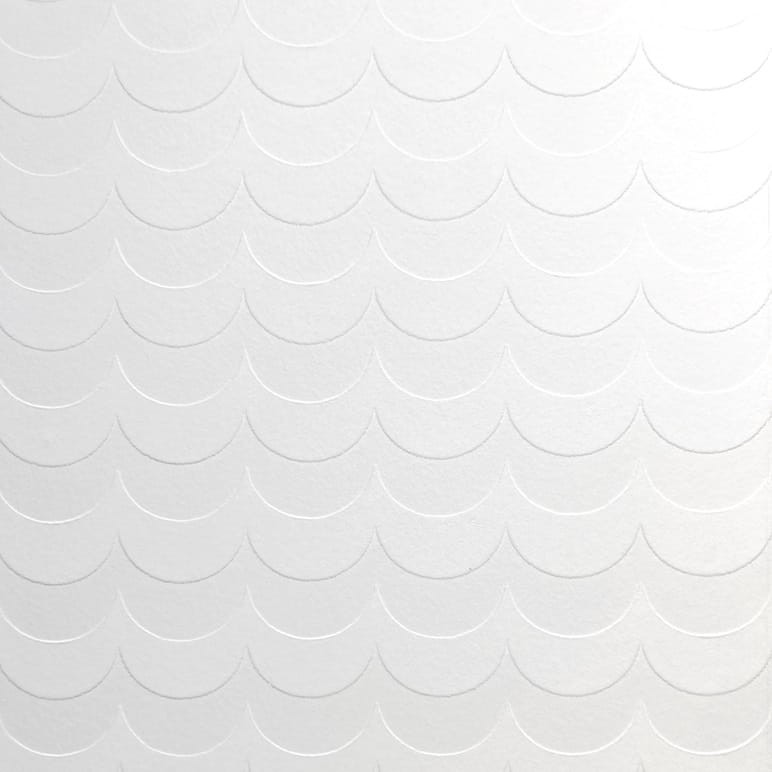 Biało-perłowa tapeta z geometrycznym wzorem