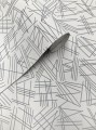 Szara tapeta z abstrakcyjnym linearnym wzorem z weluru