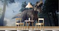 Fototapeta Tyranozaur w lesie