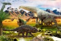 Fototapeta Realistyczne dinozaury nad rzeką