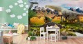 Fototapeta Realistyczne dinozaury nad rzeką