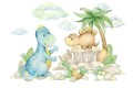 Fototapeta Małe dinozaury na kamieniach