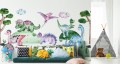 Fototapeta Pastelowe dinozaury na polanie