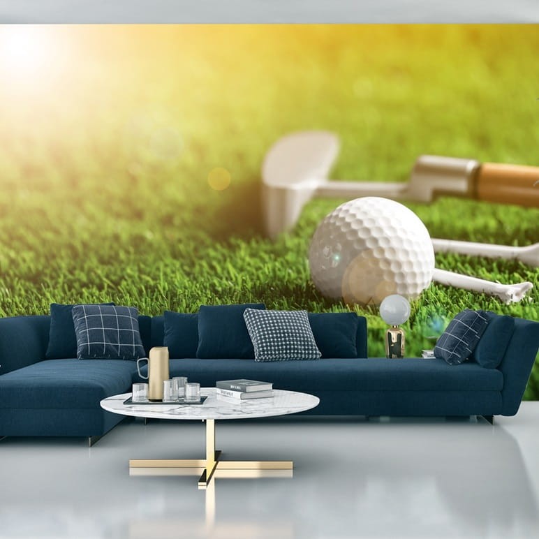 Fototapeta Piłka golfowa na trawie