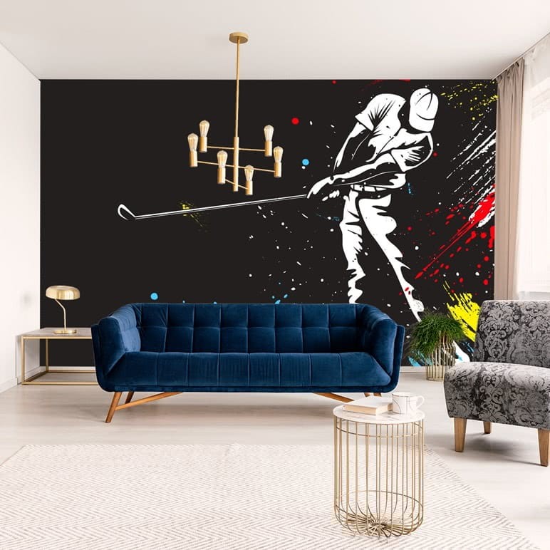 Fototapeta Malowany golfista