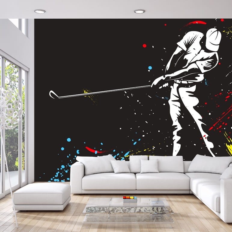 Fototapeta Malowany golfista