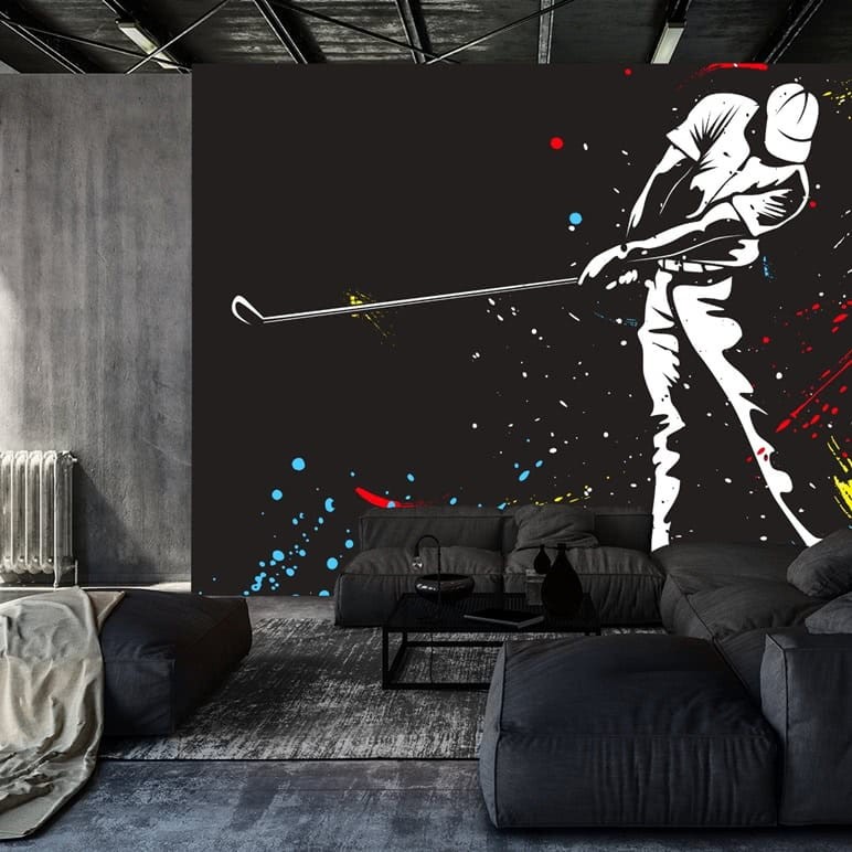 Fototapeta Malowany golfista