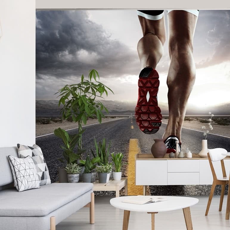 Fototapeta Biegacz na drodze