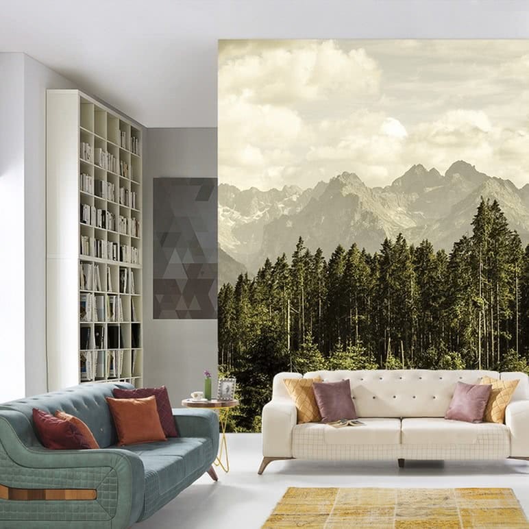 Fototapeta Las i góry