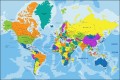 Fototapeta Kolorowa mapa świata