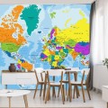 Fototapeta Kolorowa mapa świata