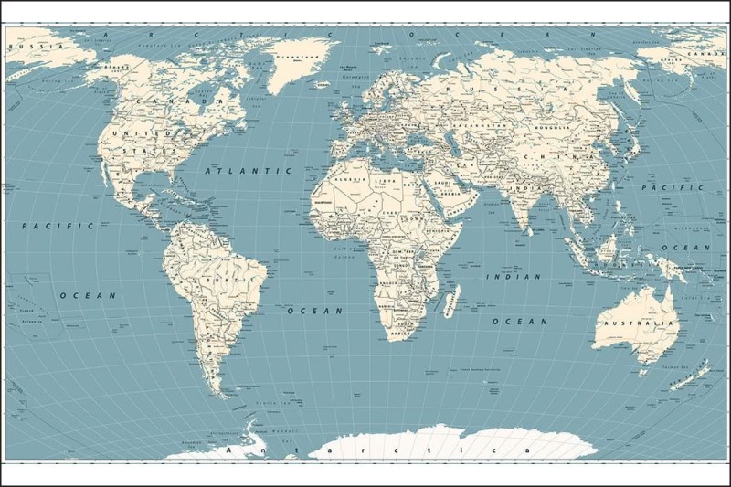 Fototapeta Mapa świata