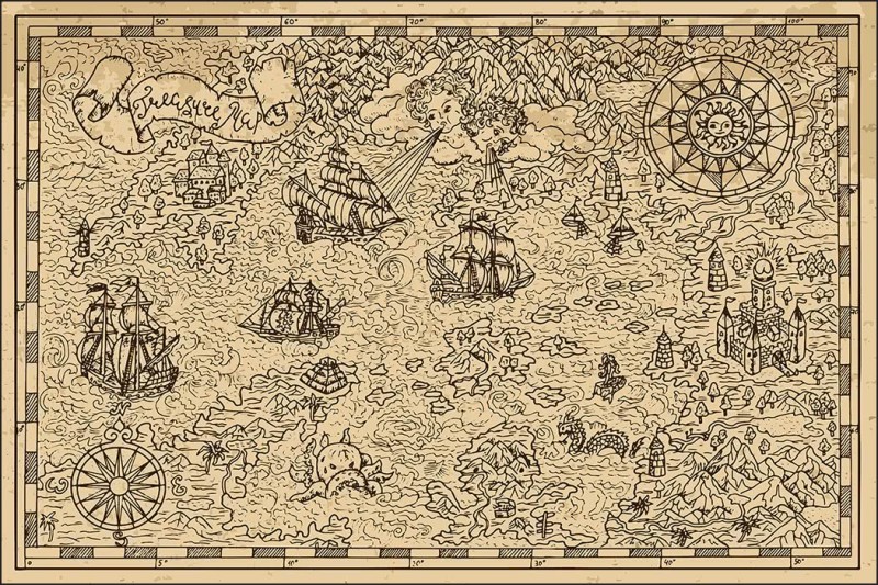 Fototapeta Mapa skarbów