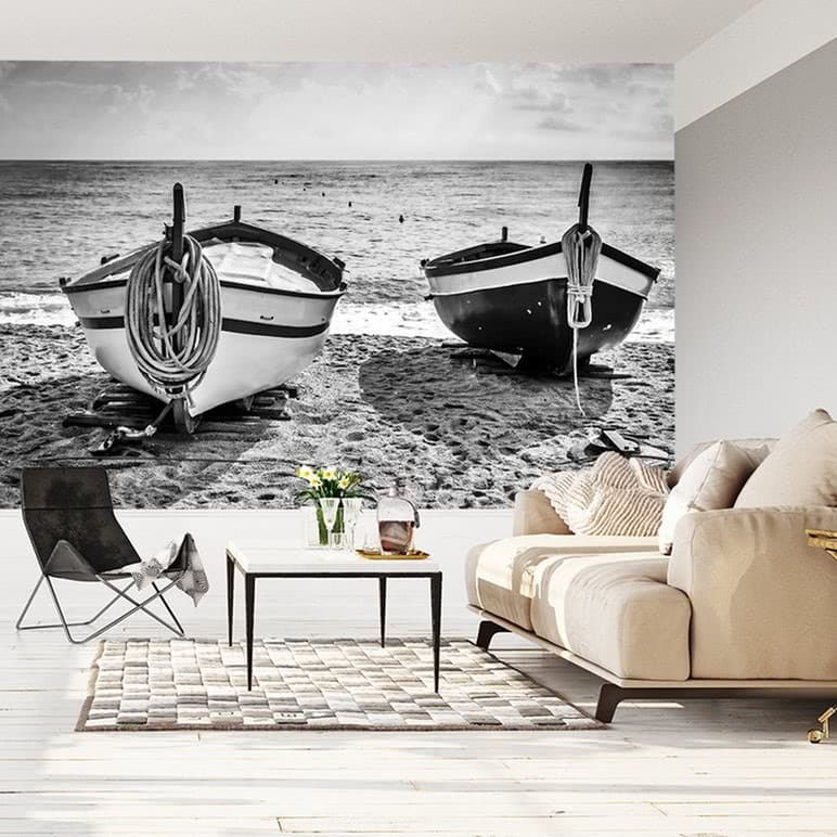 Fototapeta Plaża i łodzie