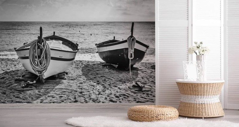Fototapeta Plaża i łodzie