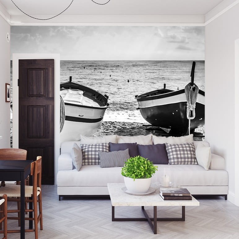 Fototapeta Plaża i łodzie