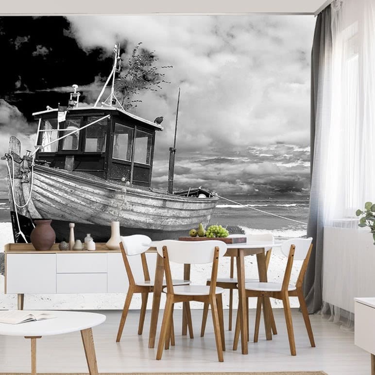 Fototapeta Plaża i łódź