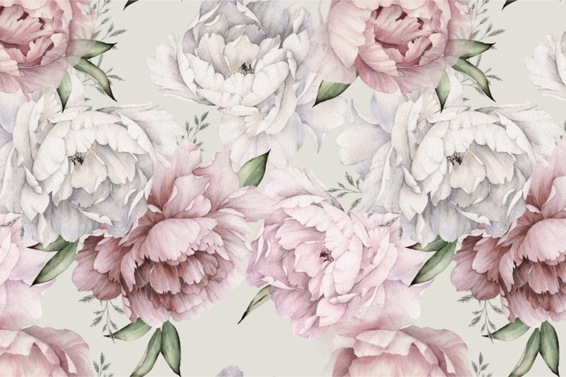 Fototapeta Kwiaty peonie w pastelowych barwach