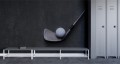 Fototapeta Piłka golfowa z kijem