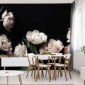 Fototapeta Peonie i zielone liście