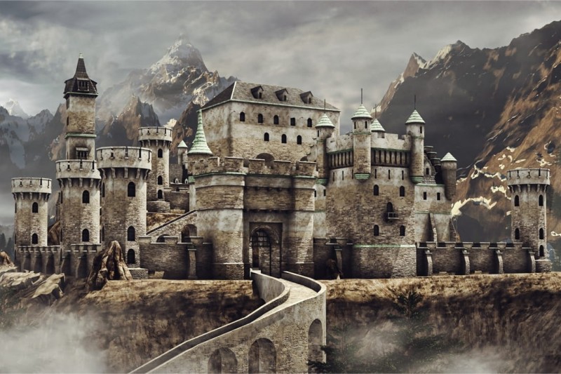 Fototapeta Średniowieczny zamek fantasy