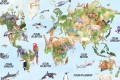 Fototapeta Akwarelowa mapa świata