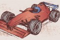 Fototapeta Bolid F1 w stylu grunge