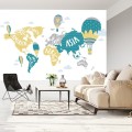 Fototapeta Mapa świata dla dzieci