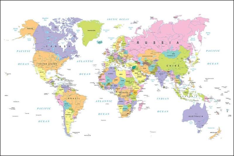 Fototapeta Mapa Świata