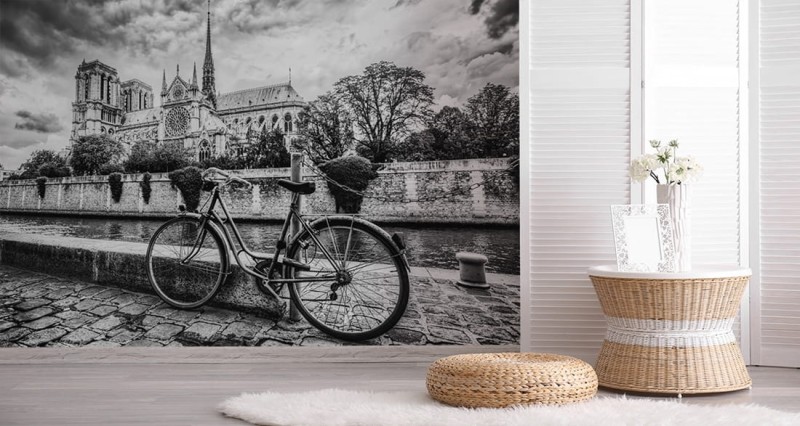 Fototapeta Paryż (czarno-biała)
