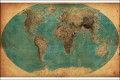 Fototapeta Stara mapa świata