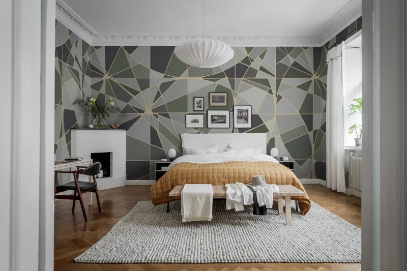 Fototapeta z geometrycznym kolorowym wzorem