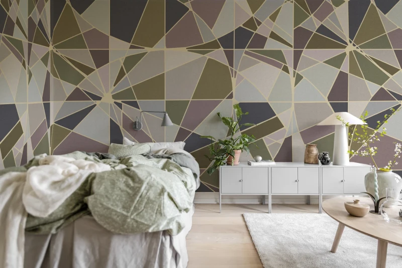 Fototapeta z geometrycznym kolorowym wzorem