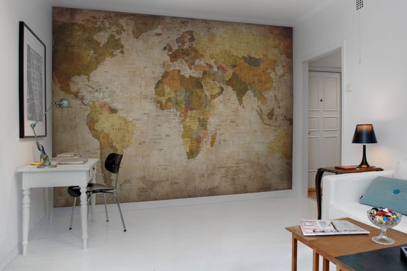 Fototapeta stara mapa świata