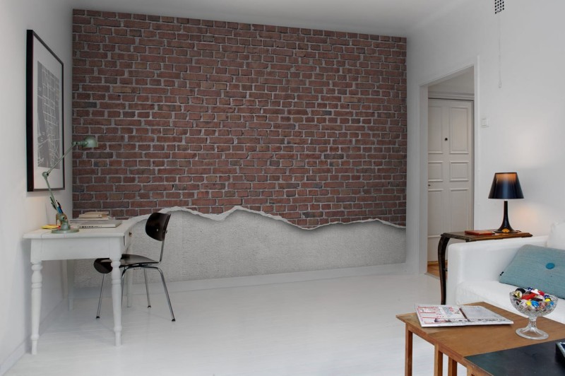 Fototapeta stary ceglany mur czerwony