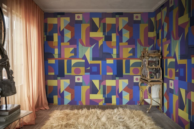 Fototapeta geometryczne kształty w różnych kolorach
