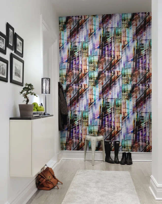 Fototapeta artystyczna neonowe miasto