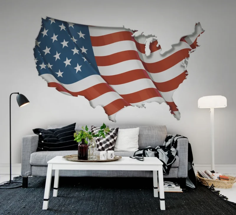 Fototapeta flaga USA z efektem 3D
