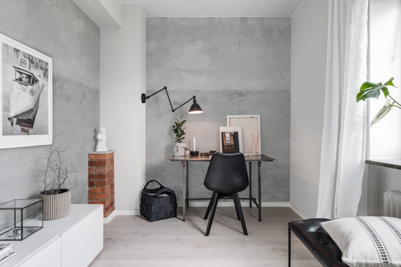 Fototapeta szary mur w stylu ombre