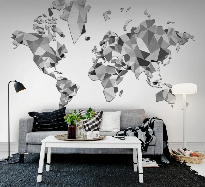 Fototapeta geometryczna mapa świata