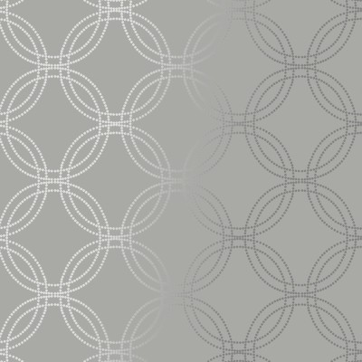 Szara tapeta ze srebrnym wzorem geometrycznym